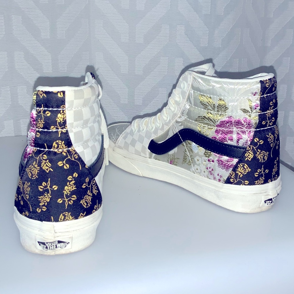 Vans Floral Patchwork Checkers High-Top Sneakers - image 4